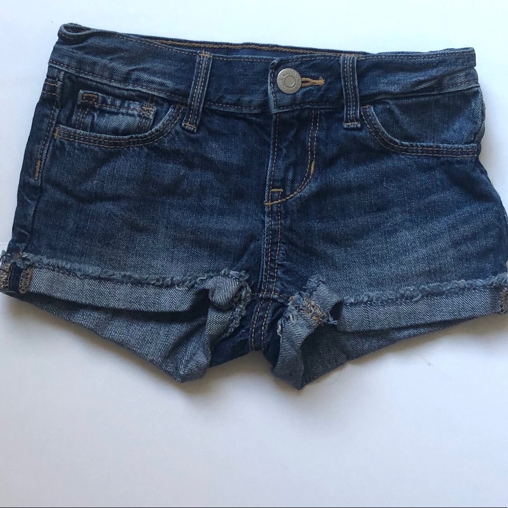 Old navy denim short with distressed edge